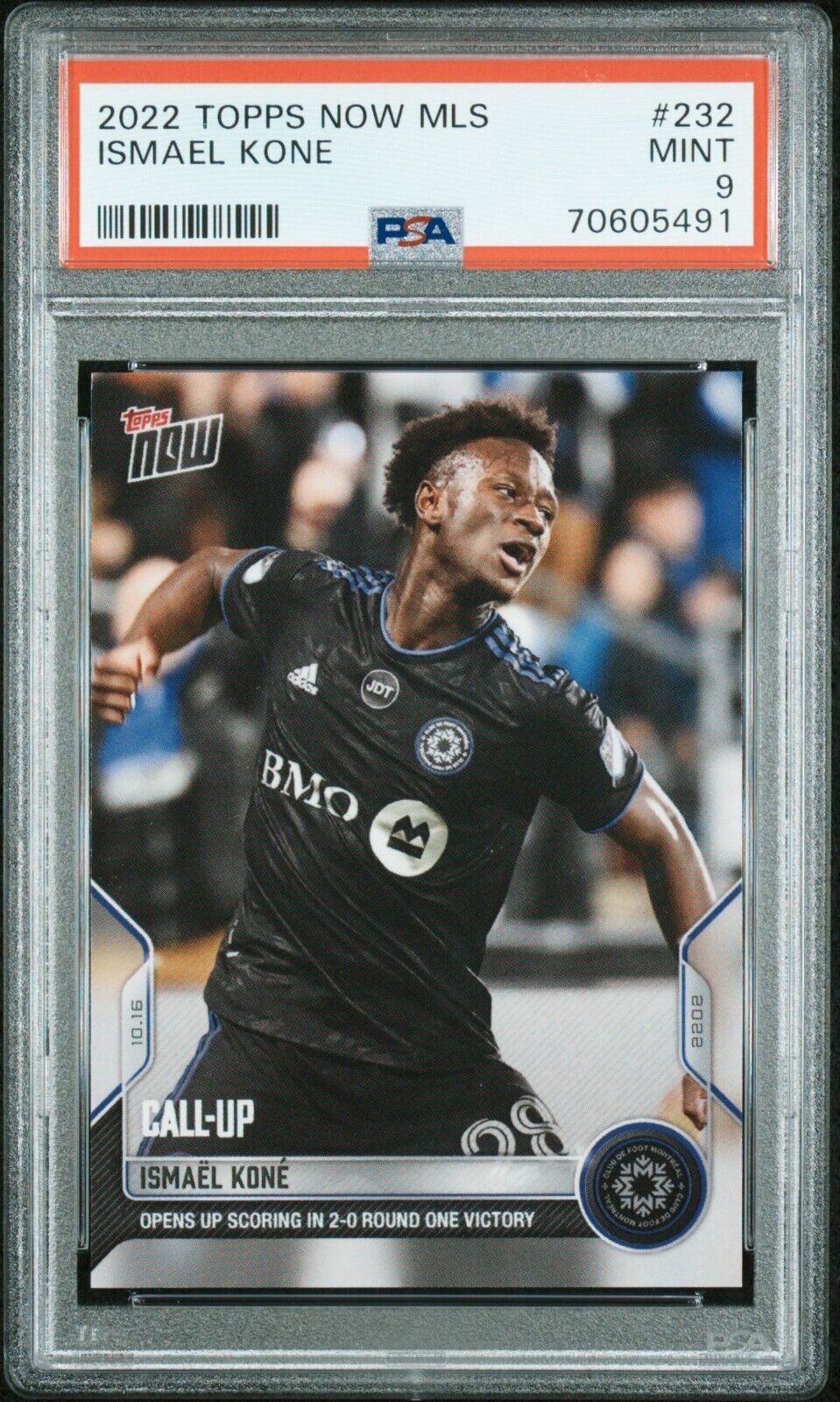 2022 Topps Now MLS Soccer #232 Ismael Kone Rookie Card RC PSA 9 - 643-collectibles