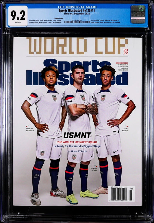 2023 Newsstand Sports Illustrated Soccer USMNT Pulisic First Cover RC CGC 9.2 - 643-collectibles