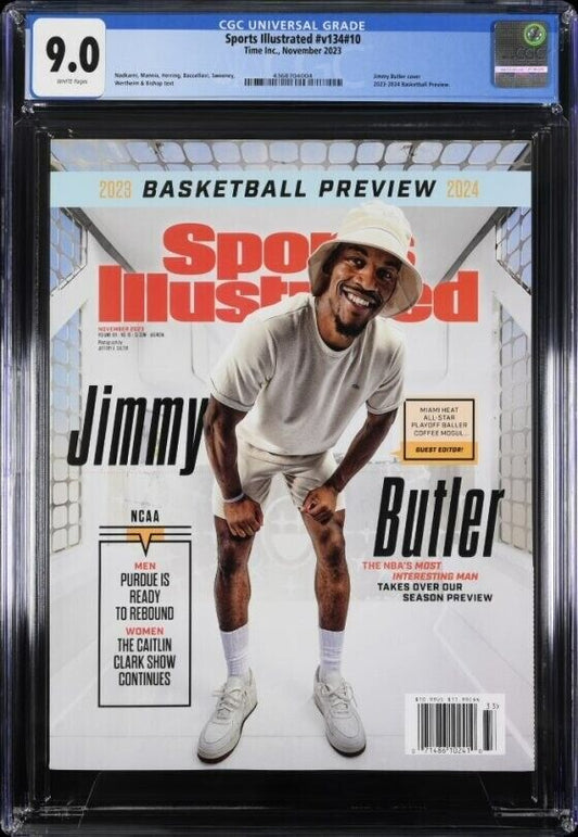 2023 Newsstand Sports Illustrated Basketball Preview Jimmy Butler Cover CGC 9.0 - 643-collectibles