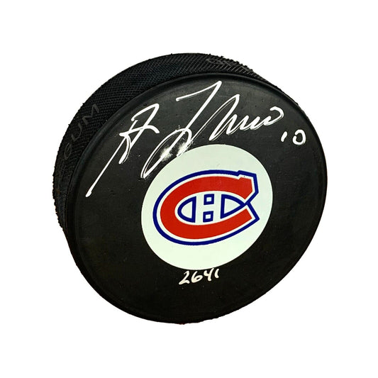 Guy Lafleur Autographed Hockey Puck (Montreal Canadiens) - 643-collectibles