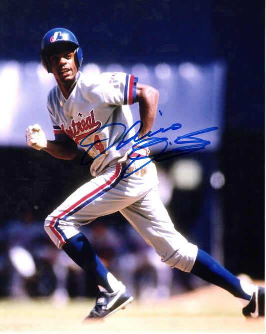 Delino Deshields Autographed Baseball 8x10 Photo (Montreal Expos) - 643-collectibles