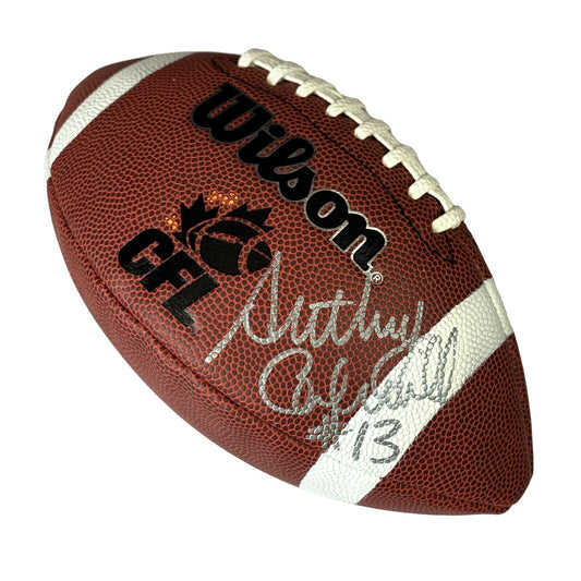 Anthony Calvillo Autographed Wilson CFL Football (Montreal Alouettes) - 643-collectibles