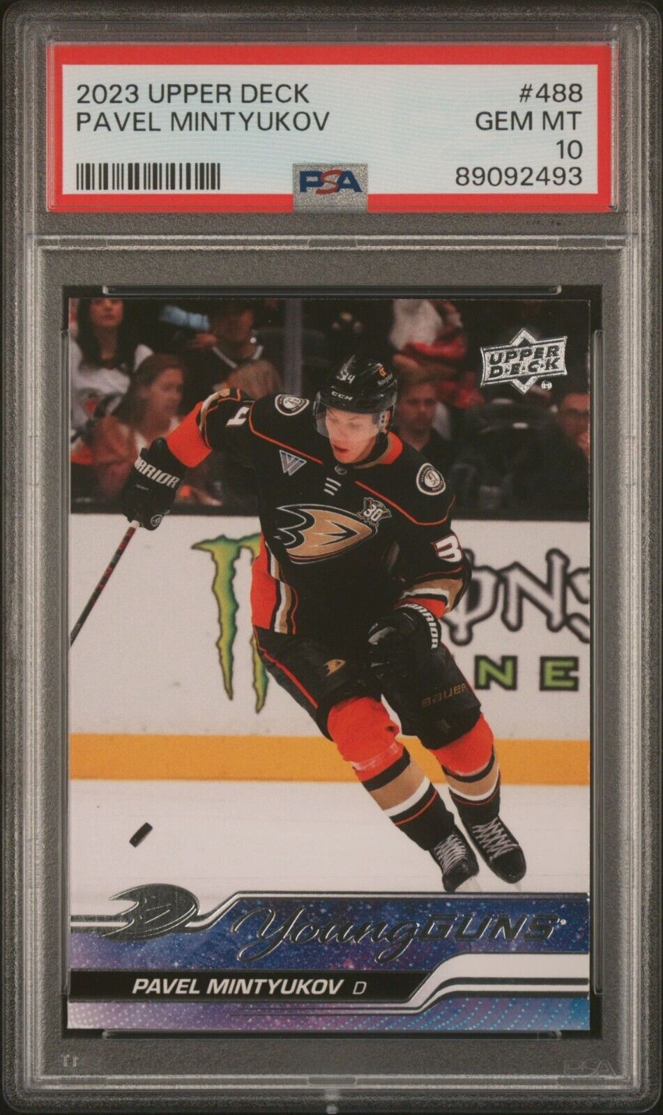 2023 Upper Deck Hockey Young Guns #488 Pavel Mintyukov Rookie Card RC PSA 10 - 643-collectibles