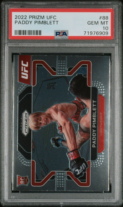 2022 Panini Prizm UFC #88 Paddy Pimblett Rookie Card RC PSA 10