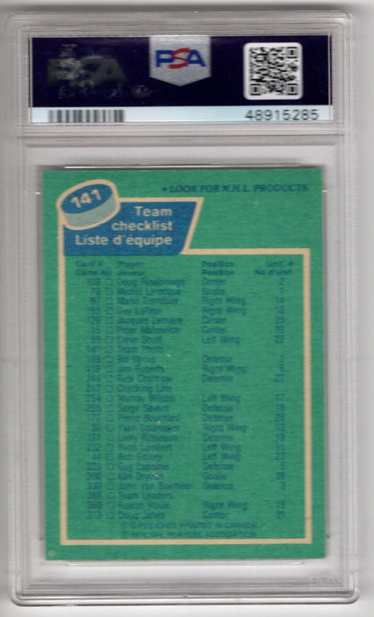 1976/77 O-Pee-Chee OPC Hockey #141 Montreal Canadiens Team Checklist PSA 8