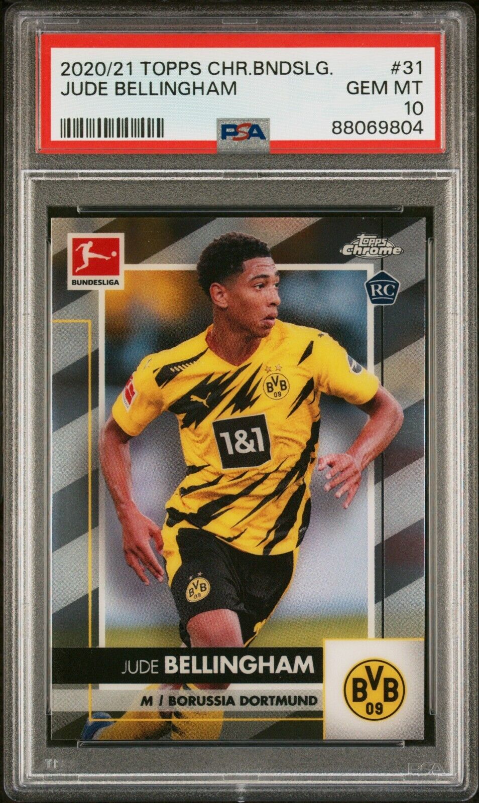 2020/21 Topps Chrome Bundesliga Soccer #31 Jude Bellingham Rookie Card RC PSA 10 - 643-collectibles