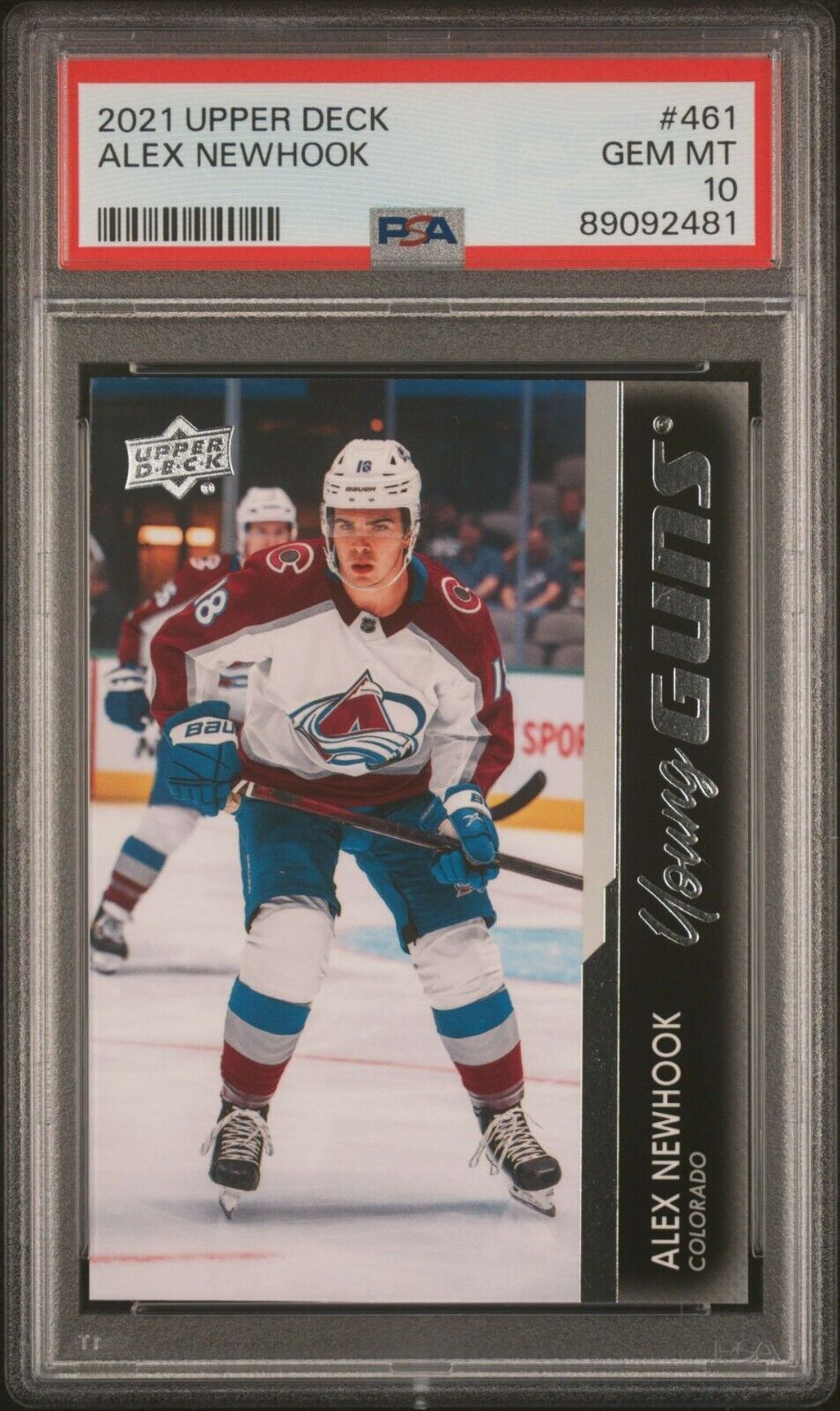 2021 Upper Deck Hockey Young Guns #461 Alex Newhook Rookie Card RC PSA 10 - 643-collectibles