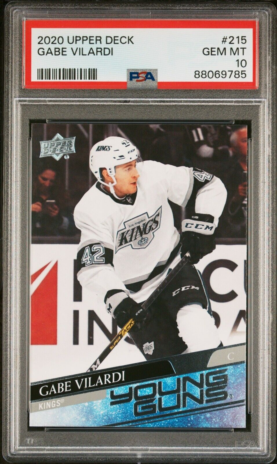 2020/21 Upper Deck Hockey Young Guns #215 Gabe Vilardi Rookie Card RC PSA 10 - 643-collectibles