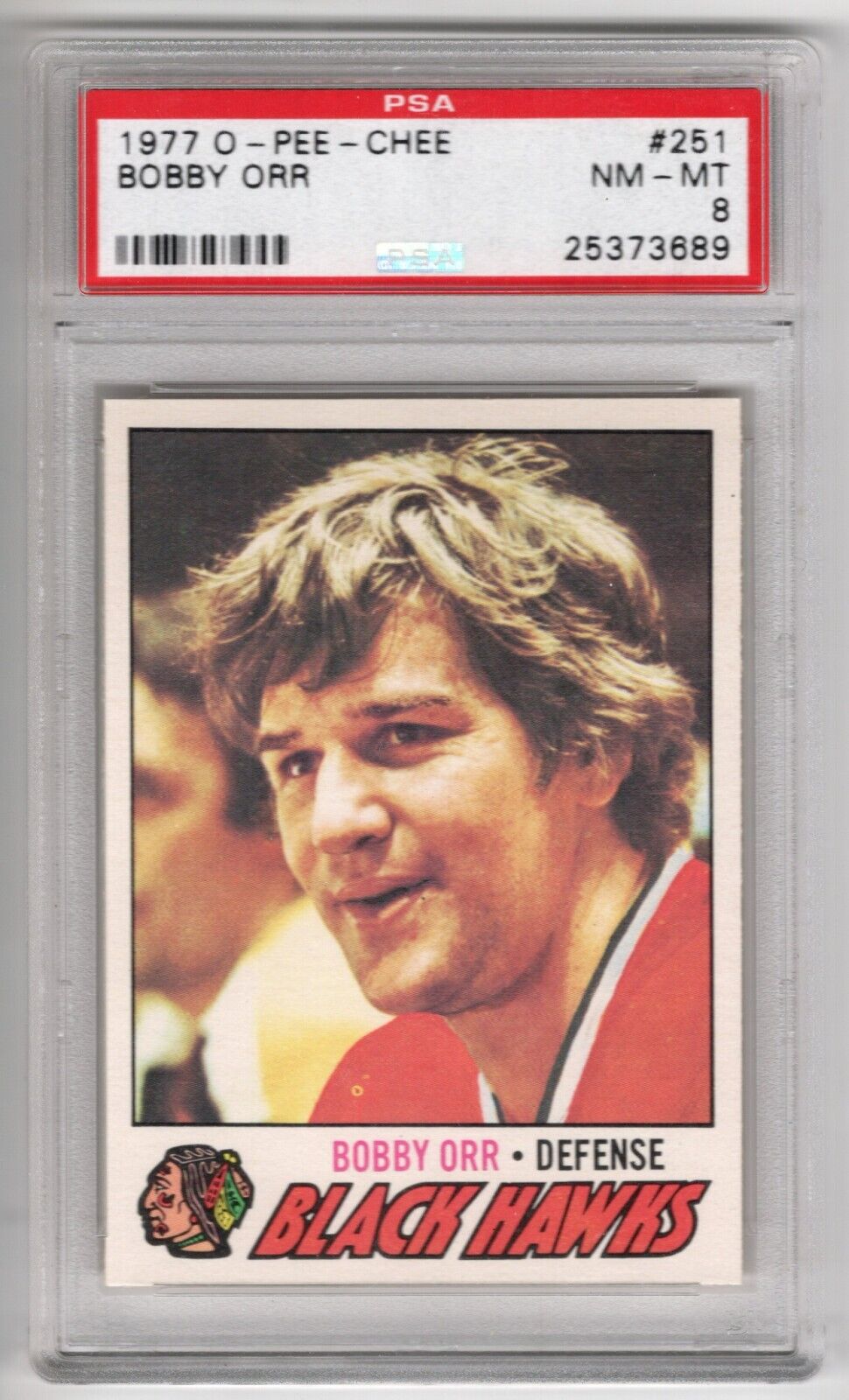 1977/78 O-Pee-Chee OPC Hockey #251 Bobby Orr PSA 8