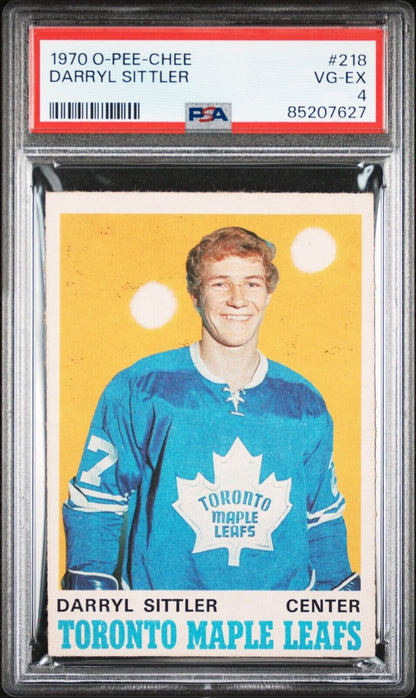 1970/71 O-Pee-Chee OPC Hockey #218 Darryl Sittler Rookie Card RC PSA 4 - 643-collectibles