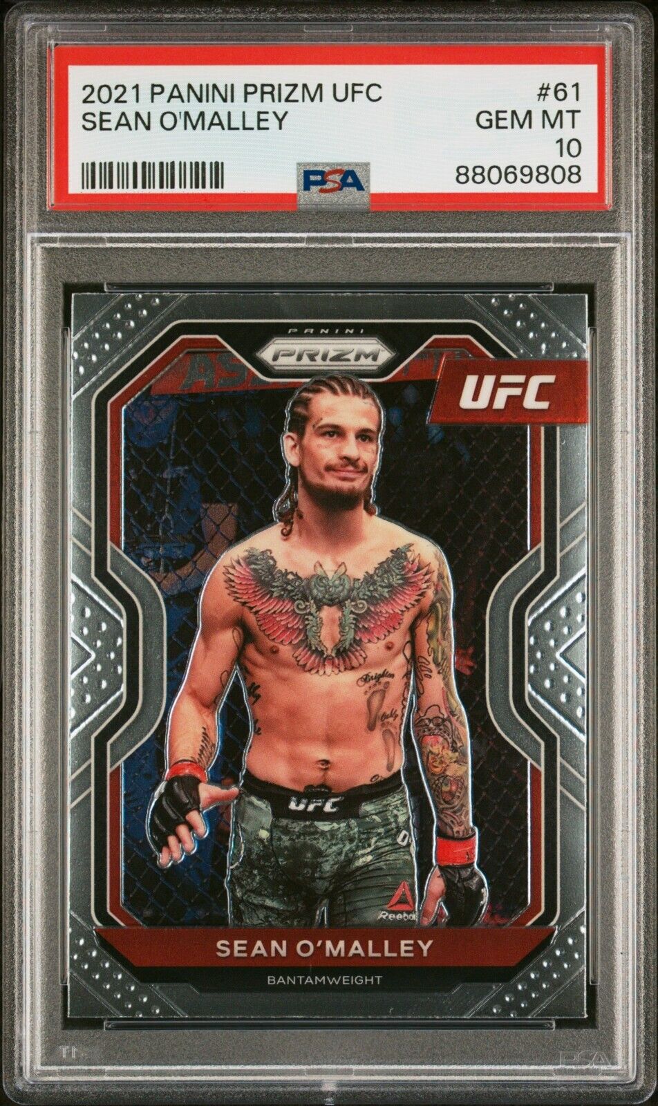 2021 Panini Prizm UFC #61 Sean O'Malley Rookie Card RC PSA 10 - 643-collectibles