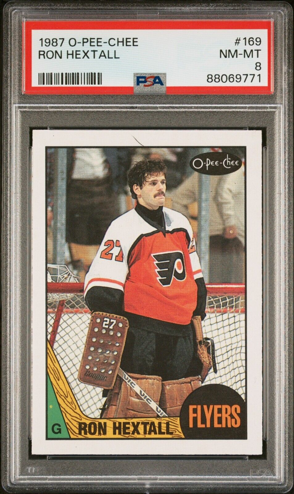 1987/88 O-Pee-Chee OPC Hockey #169 Ron Hextall Rookie Card RC PSA 8 - 643-collectibles