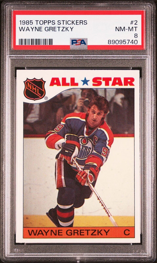 1985 Topps Hockey Stickers #2 Wayne Gretzky PSA 2