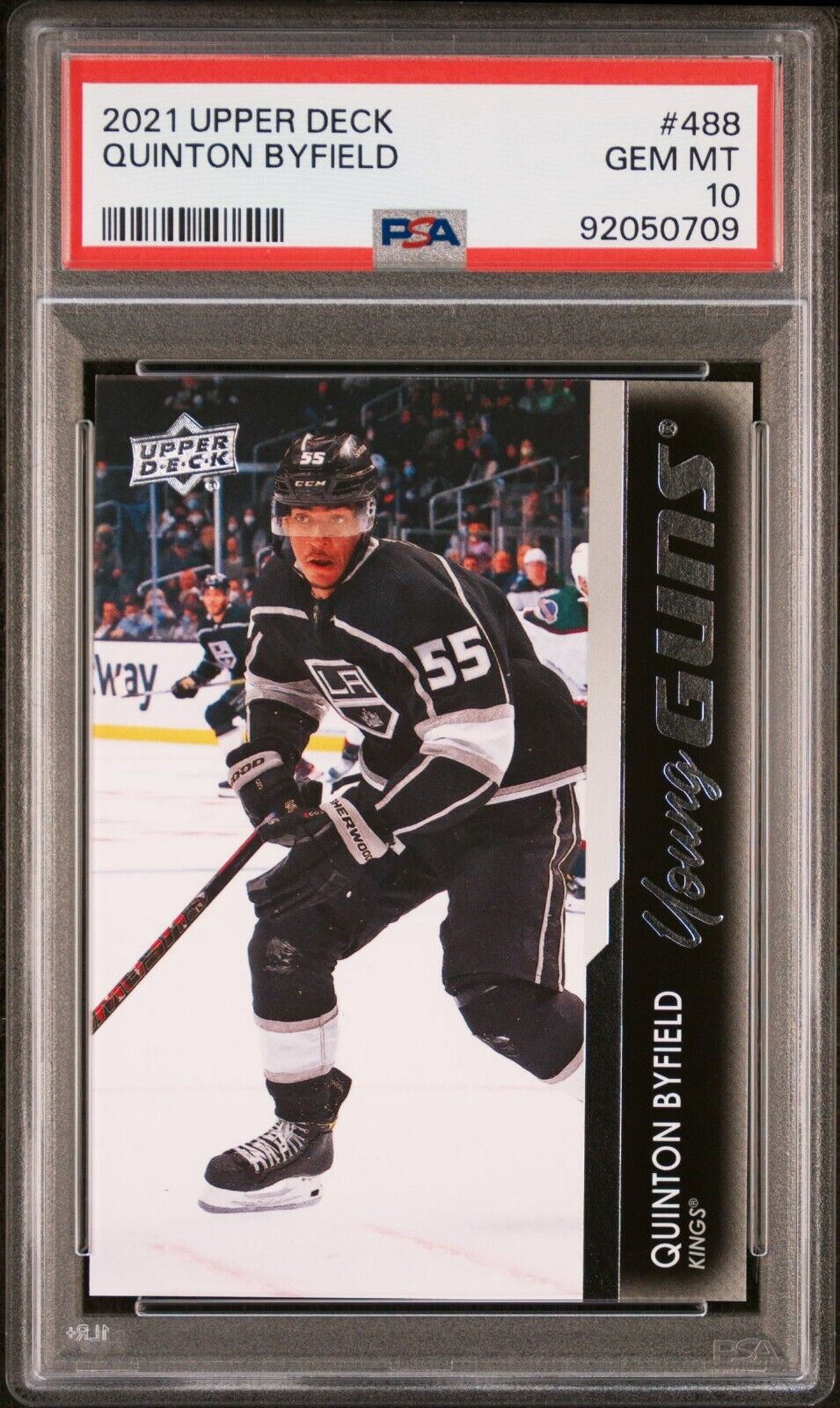 2021/22 Upper Deck Young Guns Hockey #488 Quinton Byfield Rookie Card RC PSA 10