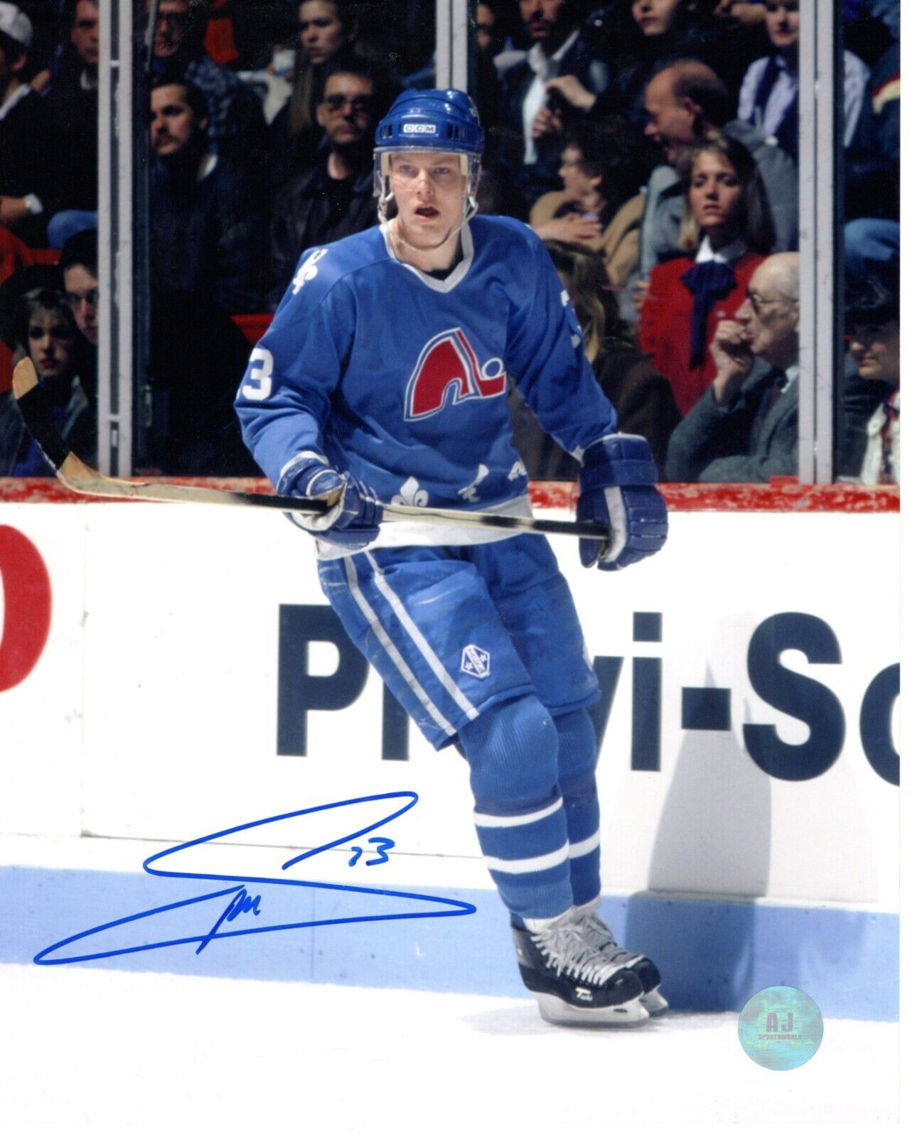 Mats Sundin Autographed Hockey 8x10 Photo (Quebec Nordiques) - 643-collectibles