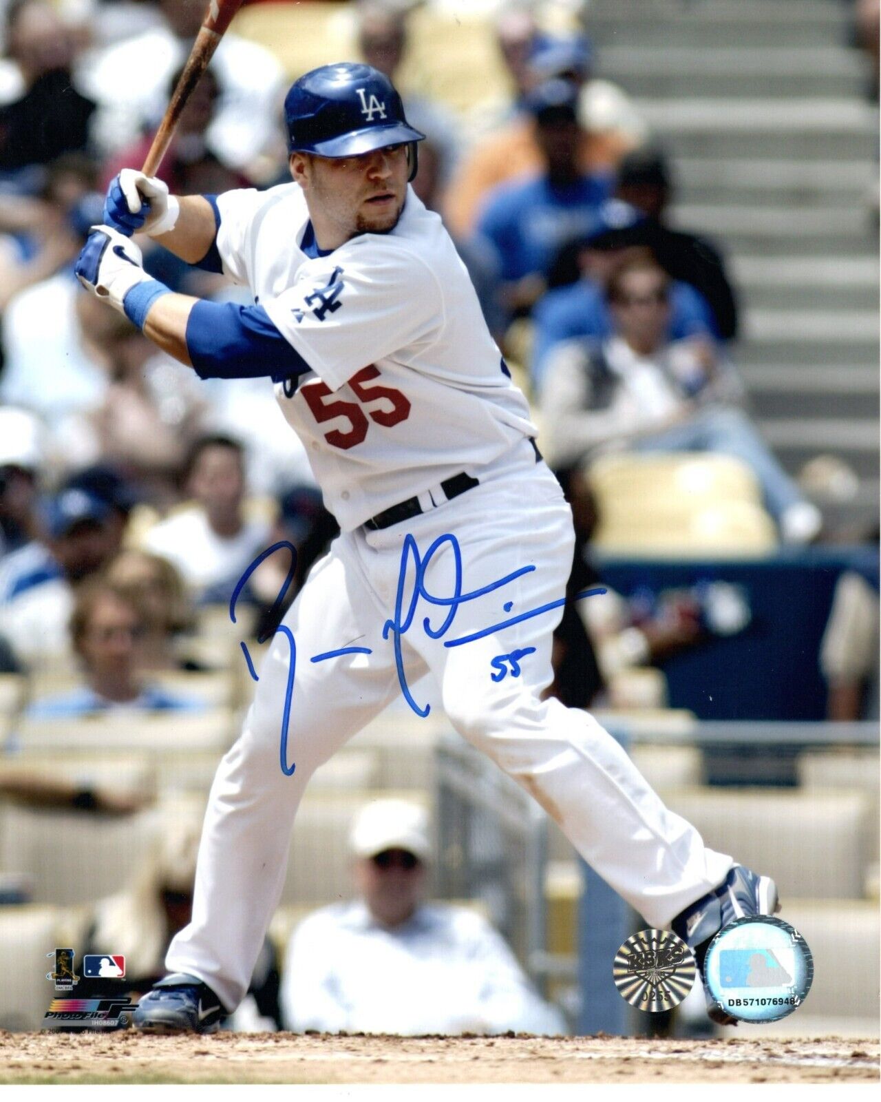 Russell Martin Autographed Baseball 8x10 Photo (Los Angeles Dodgers) - 643-collectibles