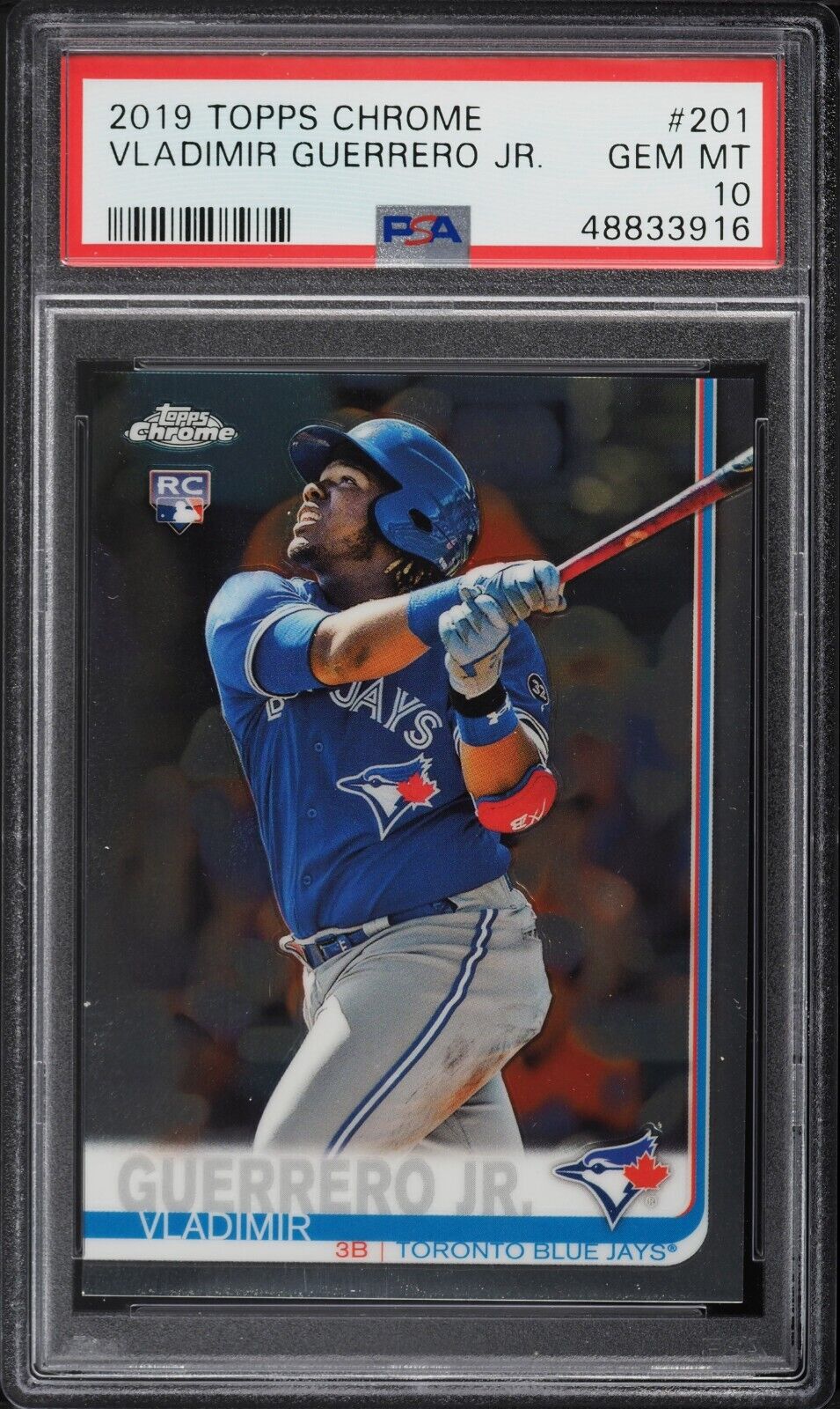 2019 Topps Chrome Baseball #201 Vladimir Guerrero Jr. Rookie Card RC PSA 10 - 643-collectibles