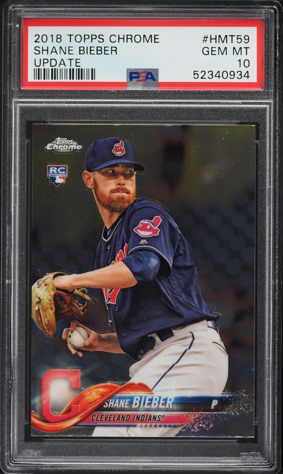 2018 Topps Chrome Update Baseball #HMT59 Shane Bieber Rookie Card RC PSA 10 - 643-collectibles