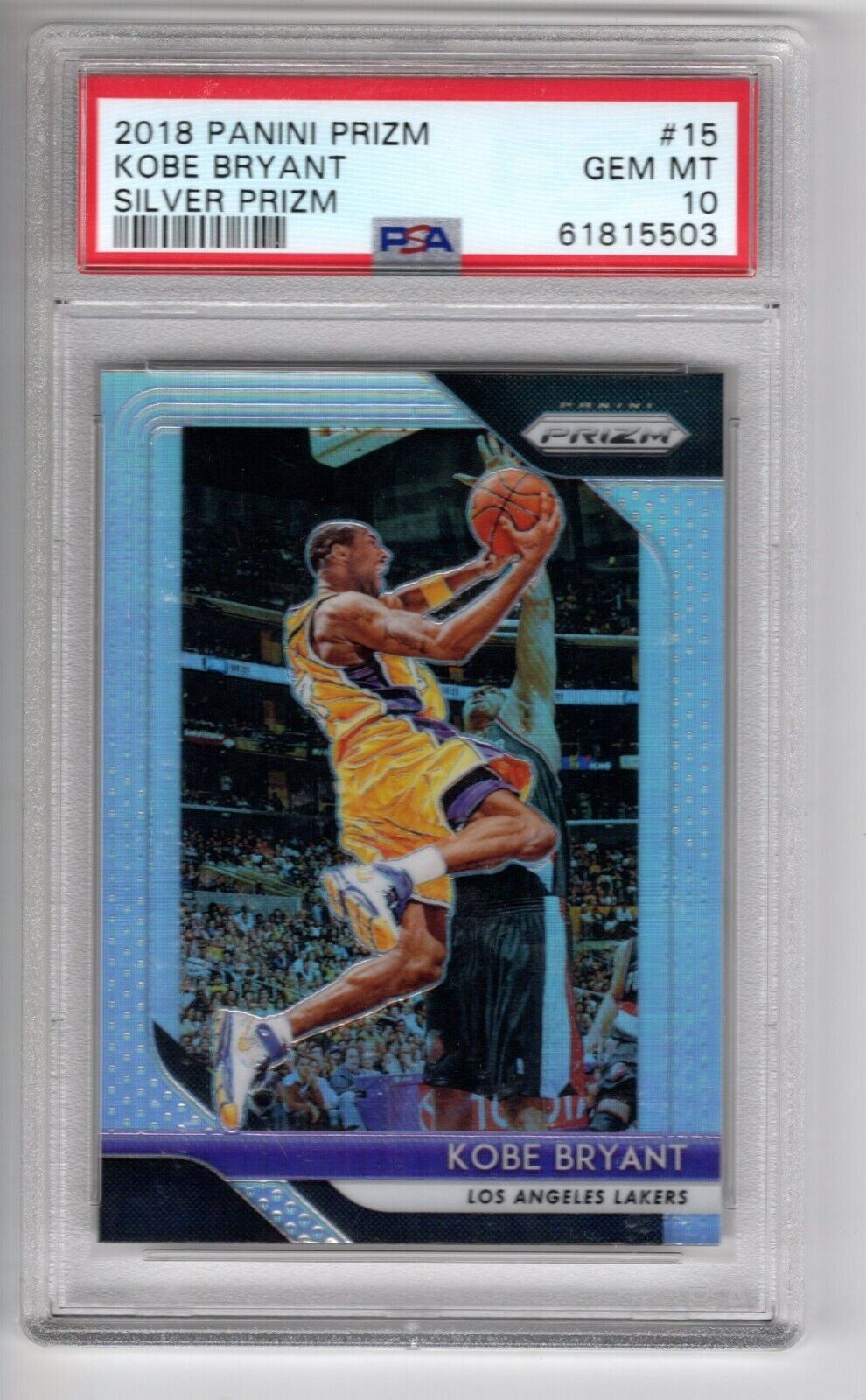 2018/19 Panini Prizm Silver Prizm Basketball #15 Kobe Bryant PSA 10 - 643-collectibles