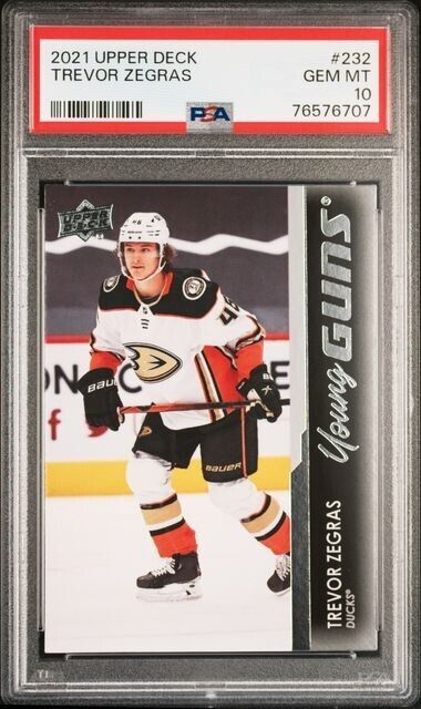 2021/22 Upper Deck Hockey Young Guns #232 Trevor Zegras Rookie Card RC PSA 10 - 643-collectibles