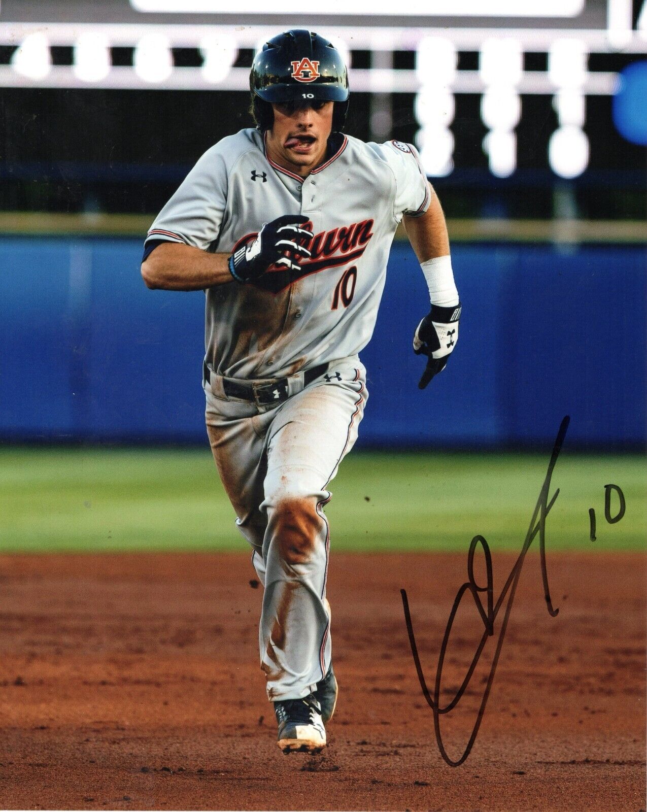 Edouard Julien Autographed Baseball 8x10 Photo (Auburn University) - 643-collectibles