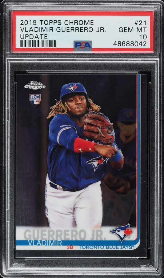 2019 Topps Chrome Update Baseball #21 Vladimir Guerrero Jr. RC PSA 10 - 643-collectibles