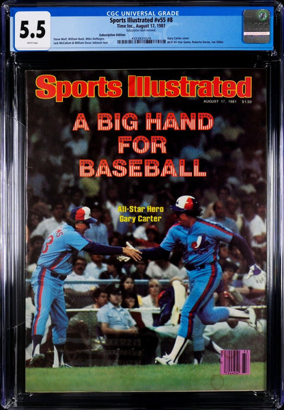 1981 Subscription Sports Illustrated Baseball Gary Carter Cover CGC 5.5 - 643-collectibles