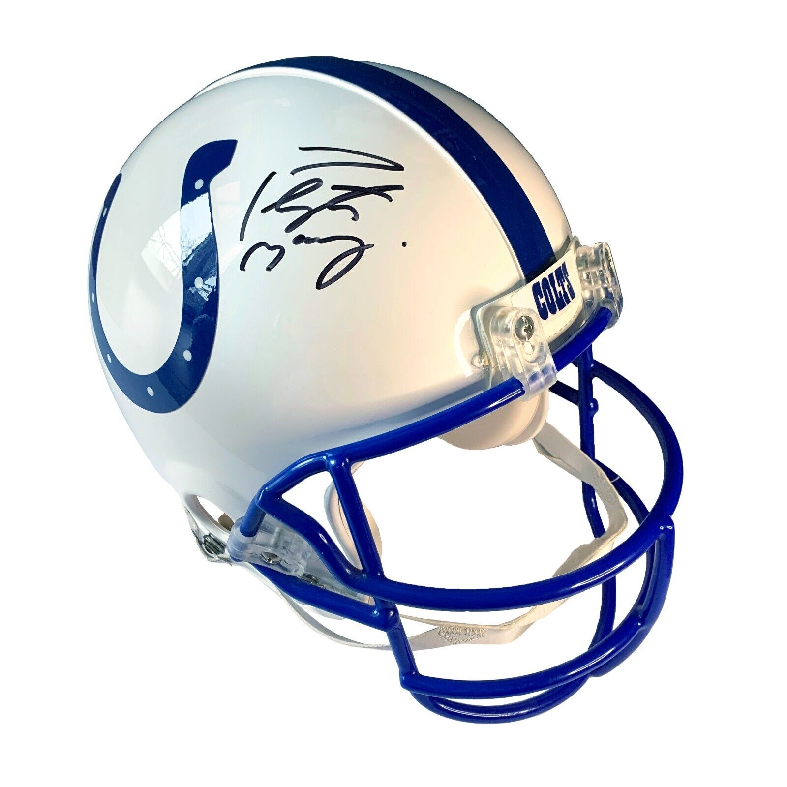 Peyton Manning Autographed Authentic Full Size Football Helmet FANATICS (Indy Colts) - 643-collectibles