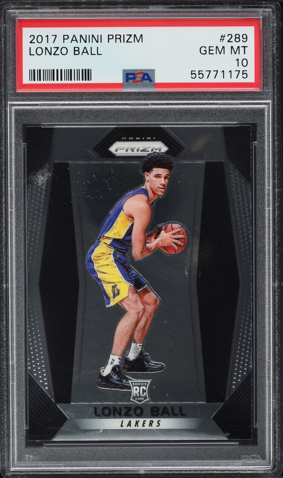 2017/18 Panini Prizm Basketball #289 Lonzo Ball Rookie Card RC PSA 10 - 643-collectibles