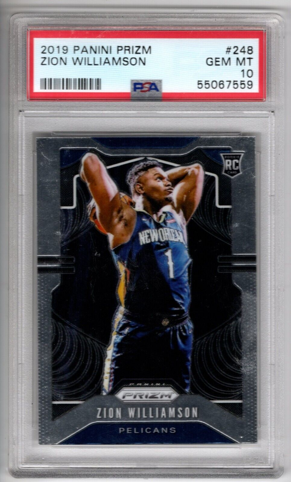 2019/20 Panini Prizm Basketball #248 Zion Williamson Rookie Card RC PSA 10 - 643-collectibles