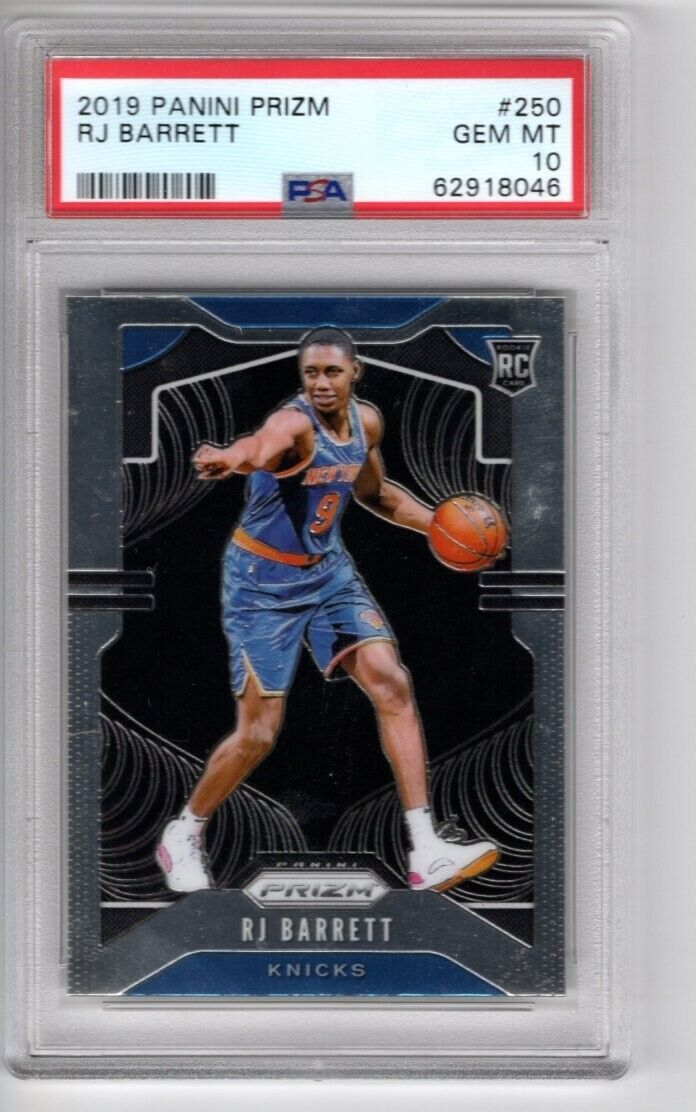 2019/20 Panini Prizm Basketball #250 RJ Barrett Rookie Card RC PSA 10 - 643-collectibles