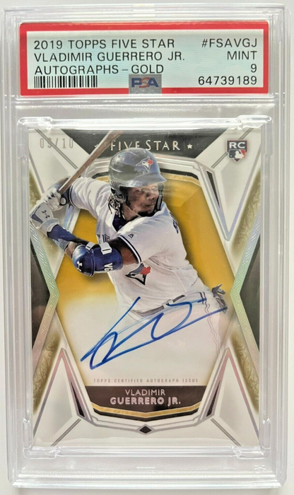 2019 Topps Five Star Baseball Auto Gold 09/10 Vladimir Guerrero Jr RC PSA 9 - 643-collectibles